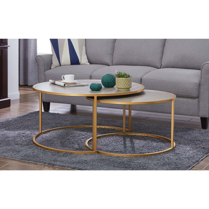 Everly Quinn Luc Frame 2 Nesting Tables Coffee Table Wayfair